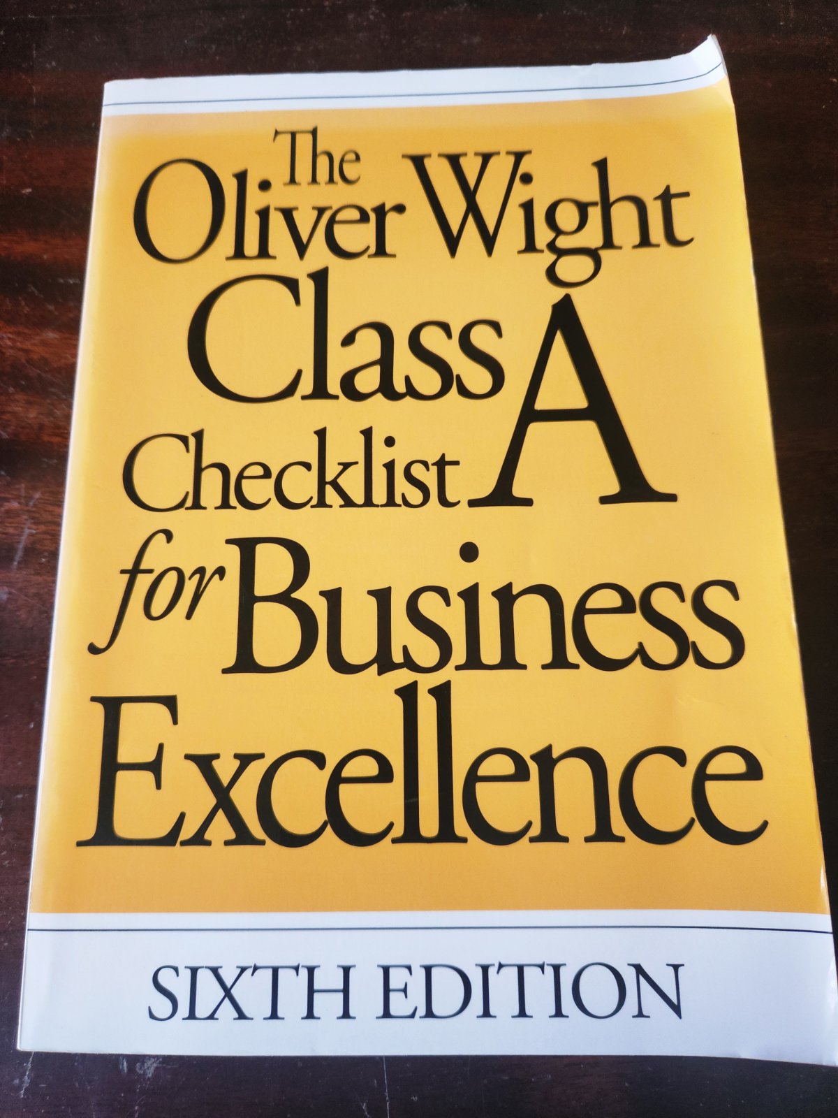 Cover of The Oliver Wight Class A checklist for business excellence